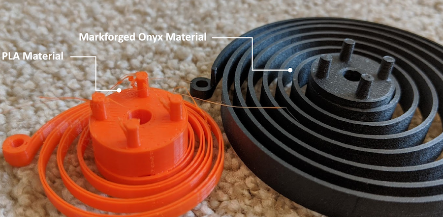 Two 3D printed parts